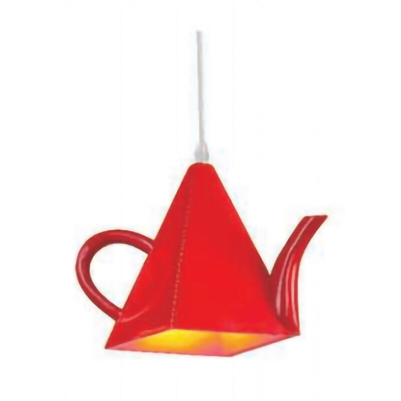 Du Series 5.5 inch Red Pendant Ceiling Light, Teapot
