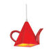 Du Series 5.5 inch Red Pendant Ceiling Light, Teapot