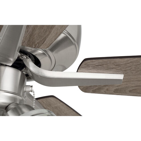 Pro Plus 104 52 inch Brushed Polished Nickel with Driftwood/Grey Walnut Blades Contractor Ceiling Fan