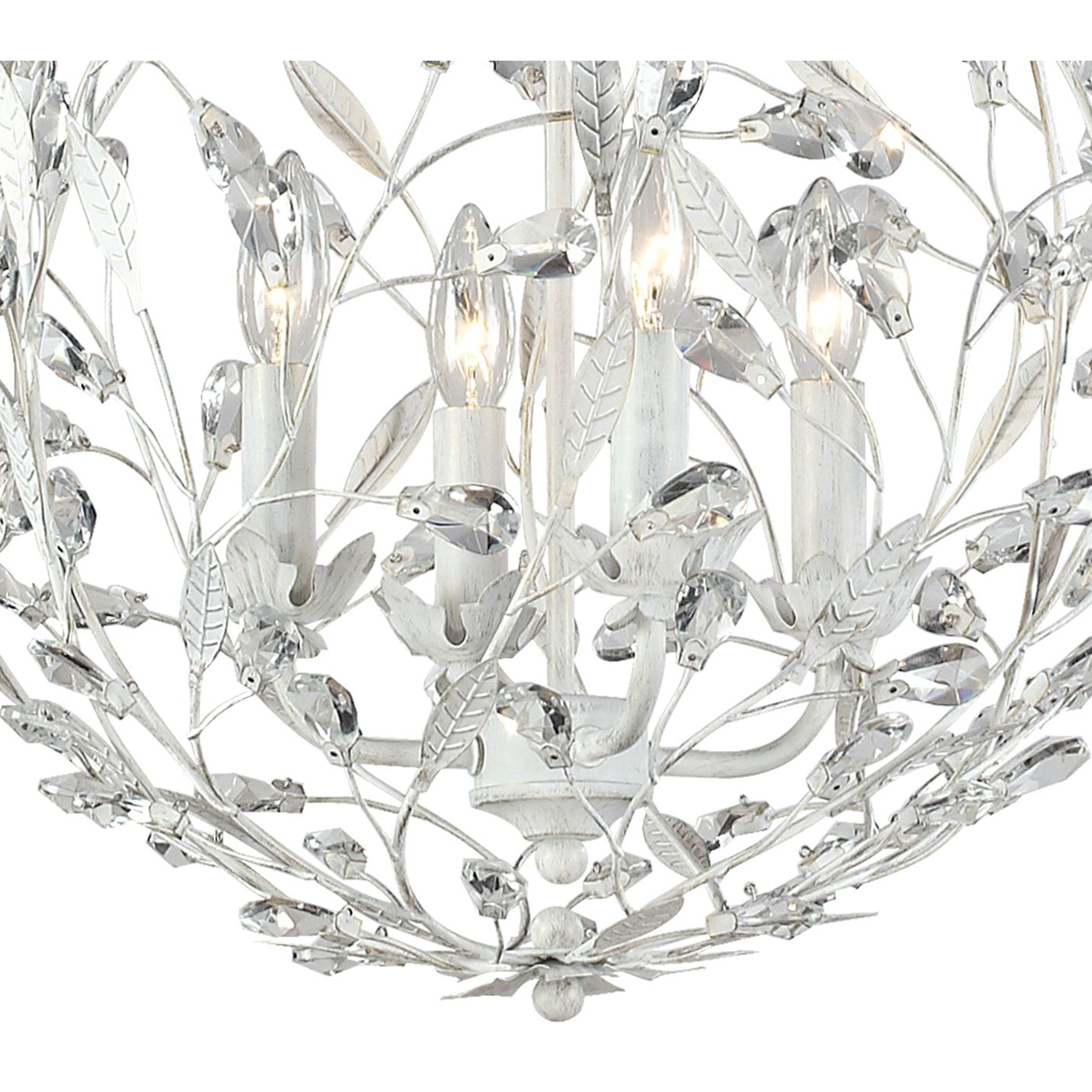 Circeo 4 Light 19 inch Antique White Chandelier Ceiling Light