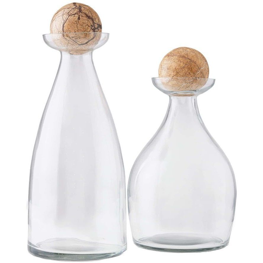 Thayer Clear Decanters, Set of 2