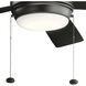 Starkk 52 inch Satin Black with Silver Blades Ceiling Fan