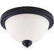 Portia 2 Light 13 inch Matte Black Flush Mount Ceiling Light