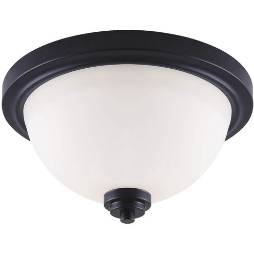 Portia 2 Light 13 inch Matte Black Flush Mount Ceiling Light