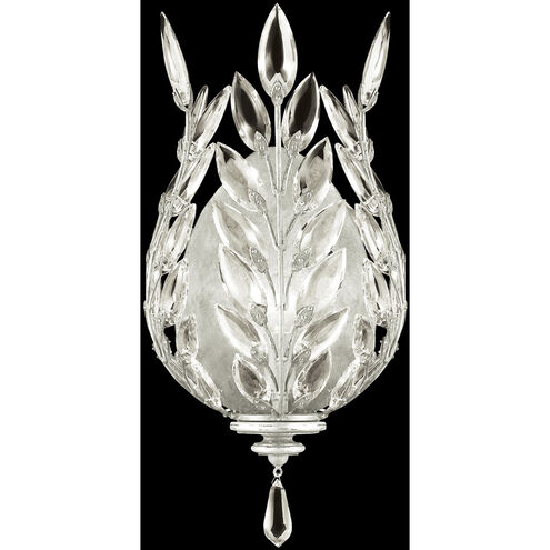 Crystal Laurel Wall Sconce Wall Light in Silver Leaf