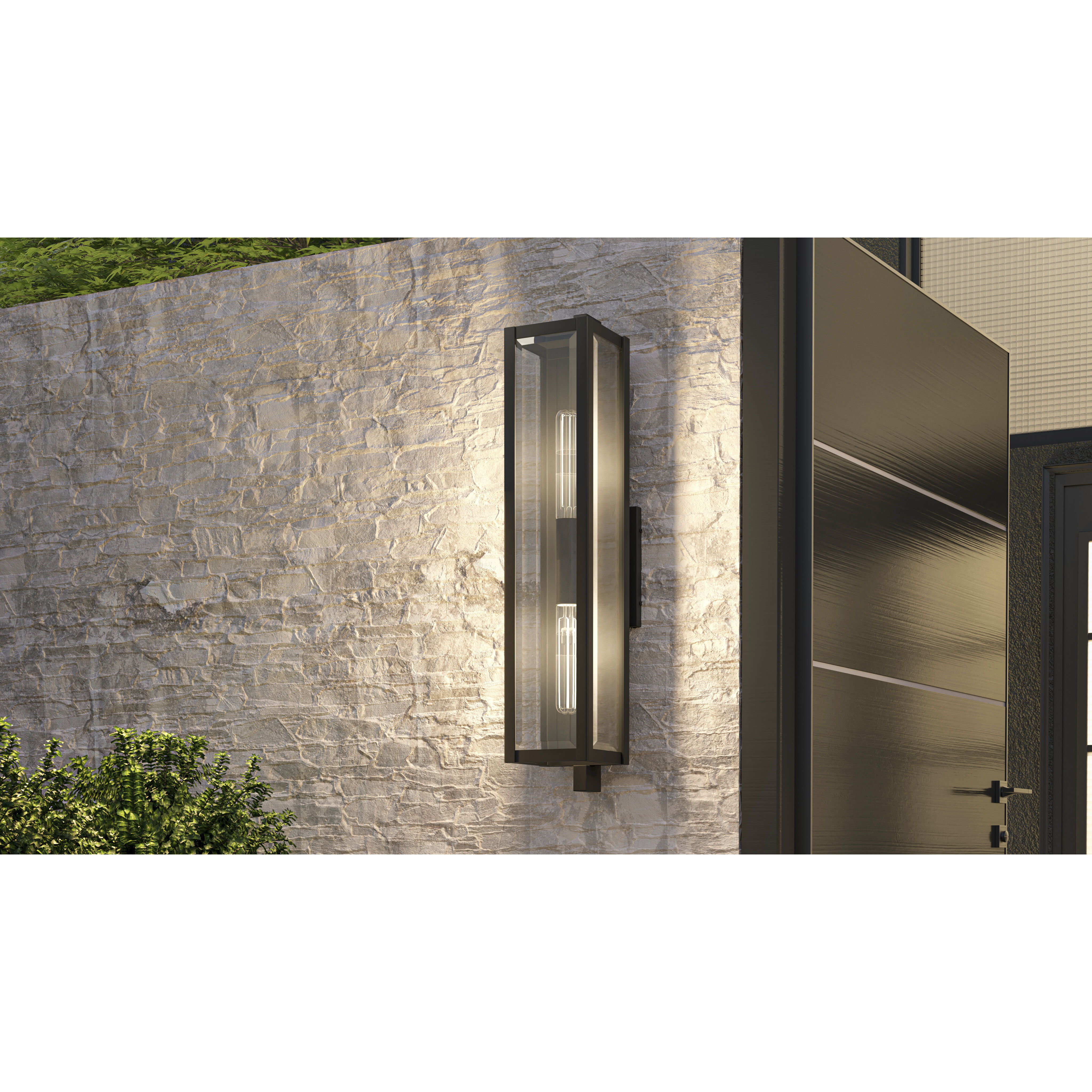 Dale 2 Light 32 inch Matte Black Outdoor Wall Lantern, Extra Large