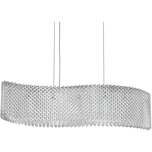 Refrax 13 Light 32 inch Stainless Steel Linear Pendant Ceiling Light in Swarovski