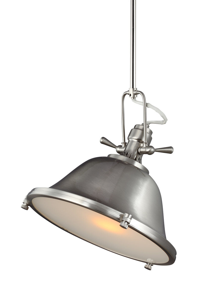 Stone Street 1 Light 13.25 inch Brushed Nickel Pendant Ceiling Light
