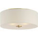 Bongo 3 Light 18 inch Natural Aged Brass Flush Mount Ceiling Light