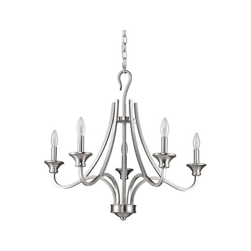 Michelle 5 Light 28 inch Satin Nickel Chandelier Ceiling Light