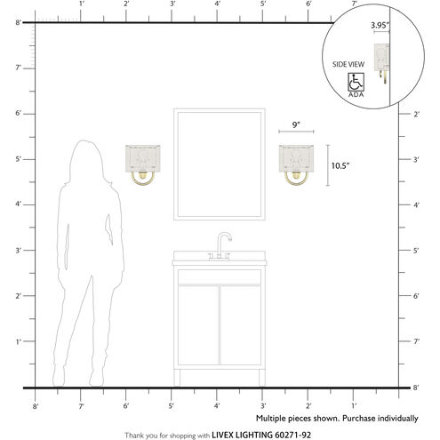 Stratton 1 Light 9 inch English Bronze ADA Wall Sconce Wall Light
