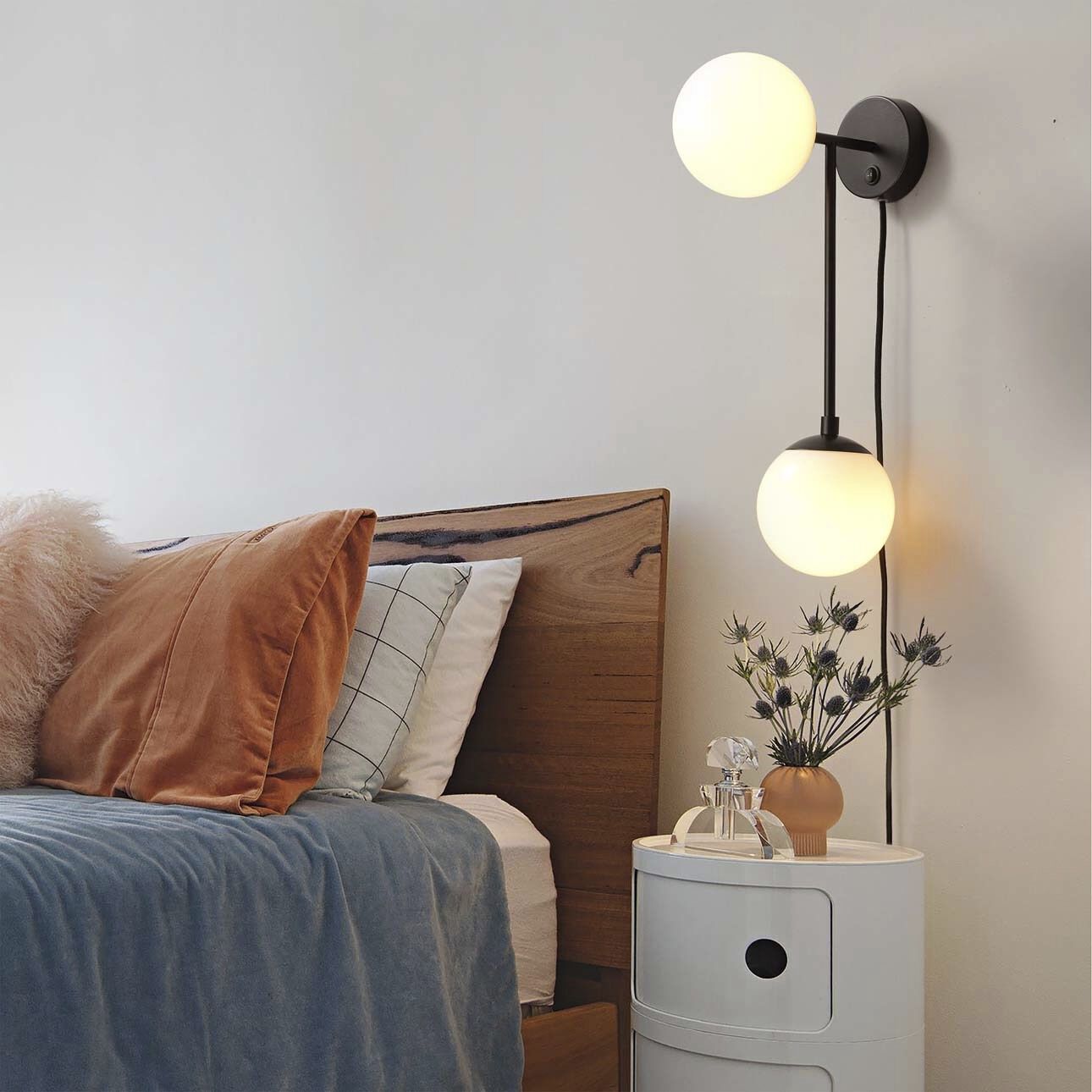 Duo LED 6 inch Matte Black Sconce Wall Light