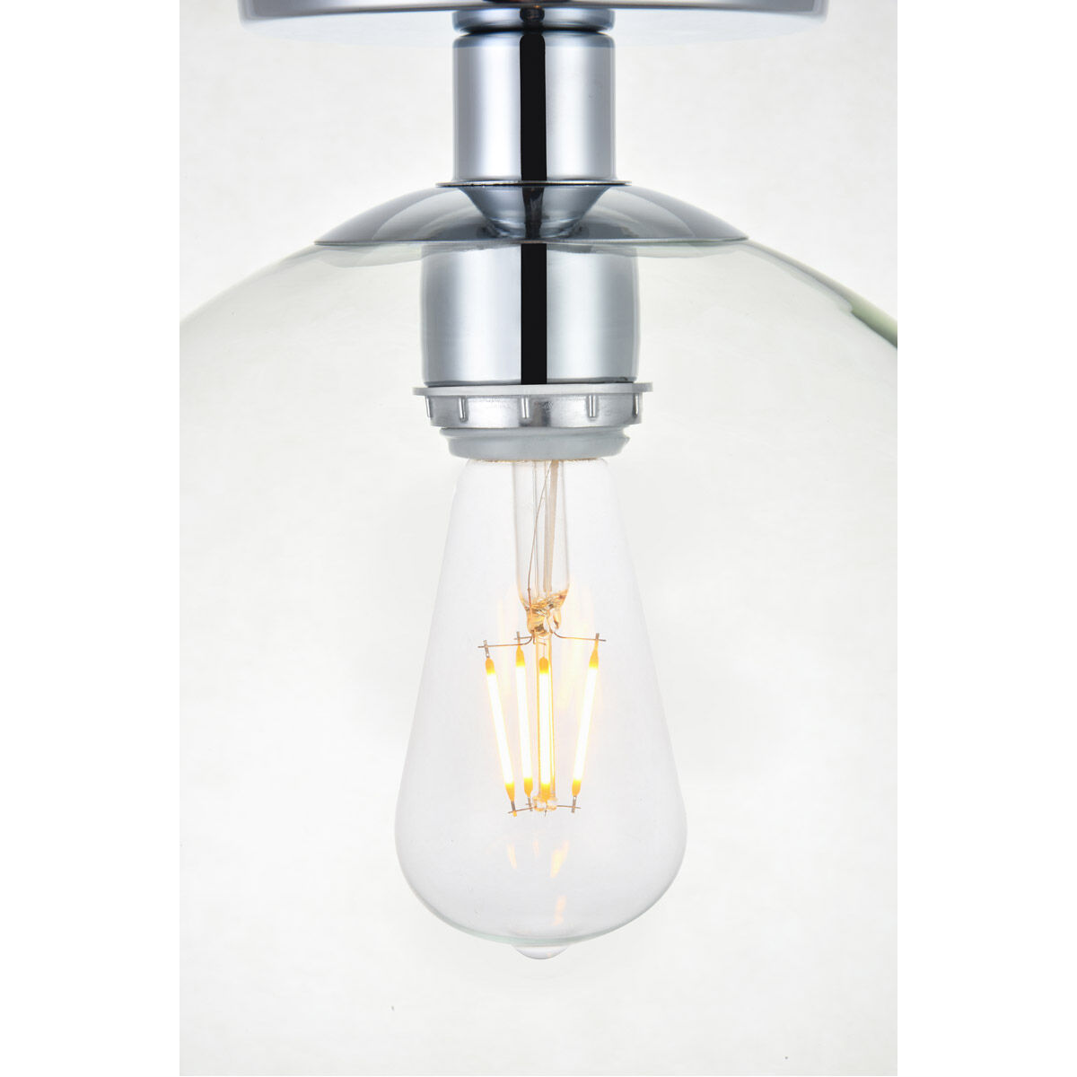 Baxter 1 Light 10 inch Chrome Flush Mount Ceiling Light