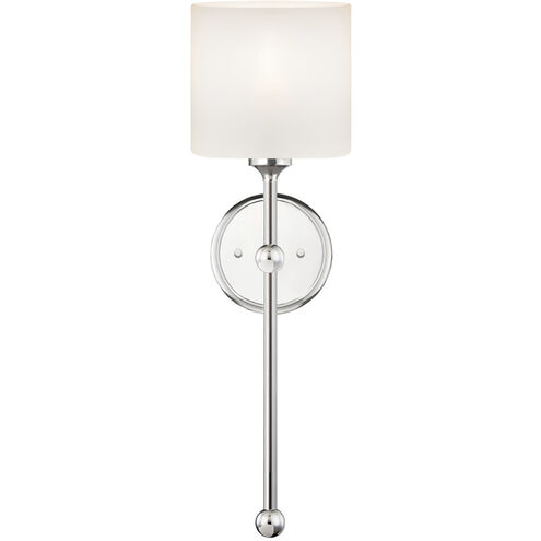 Sequoia Wall Sconce Wall Light in Polished Chrome, Opal