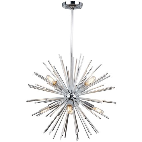 Sunburst LED 19 inch Chrome Chandelier Ceiling Light