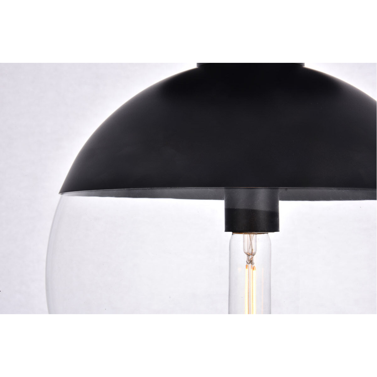 Eclipse 1 Light 12 inch Black Flush Mount Ceiling Light