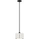 Exos 1 Light 11.6 inch Ink Pendant Ceiling Light in Natural Anna, Small