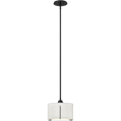 Exos 1 Light 11.6 inch Ink Pendant Ceiling Light in Natural Anna, Small