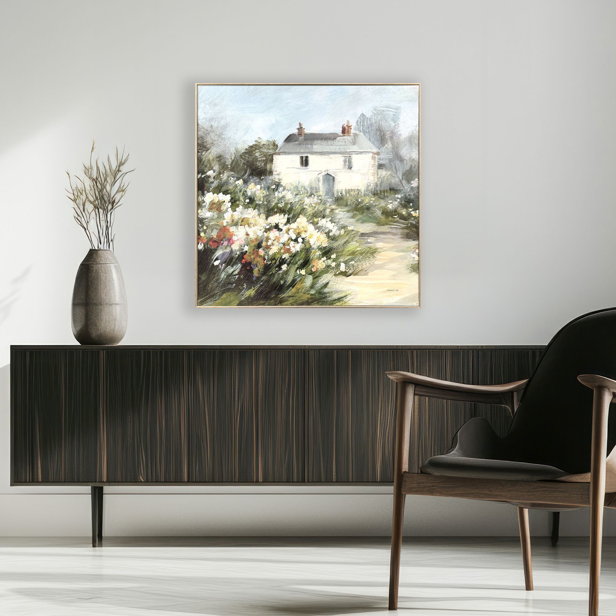 Garden View 29 X 29 inch Non-Glass Framed Art, Propac