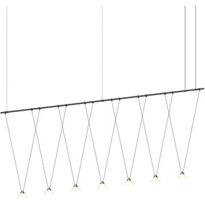 Suspenders LED 97 inch Satin Black Suspension Ceiling Light