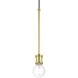 Lansdale 1 Light 5 inch Satin Brass Single Pendant Ceiling Light, Single