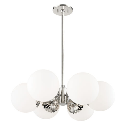 Paige 6 Light 26 inch Polished Nickel Chandelier Ceiling Light