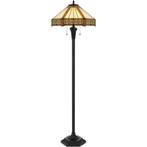 3111 Tiffany 60 inch 60.00 watt Dark Bronze Floor Lamp Portable Light