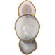 Trinity 1 Light 7 inch Pale Lavender Agate & Antique Brass Wall Sconce Wall Light