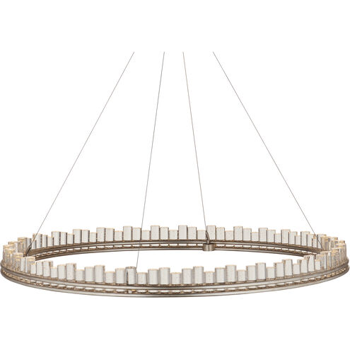 Pleiades 1 Light 50.75 inch Contemporary Silver Leaf/ Contemporary Silver/Clear Chandelier Ceiling Light, Large