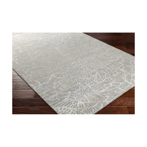 Etienne 36 X 24 inch Sea Foam/Light Gray Rugs, Wool, Bamboo Silk, and Cotton