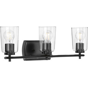 Adley 3 Light 23 inch Matte Black Bath Vanity Wall Light