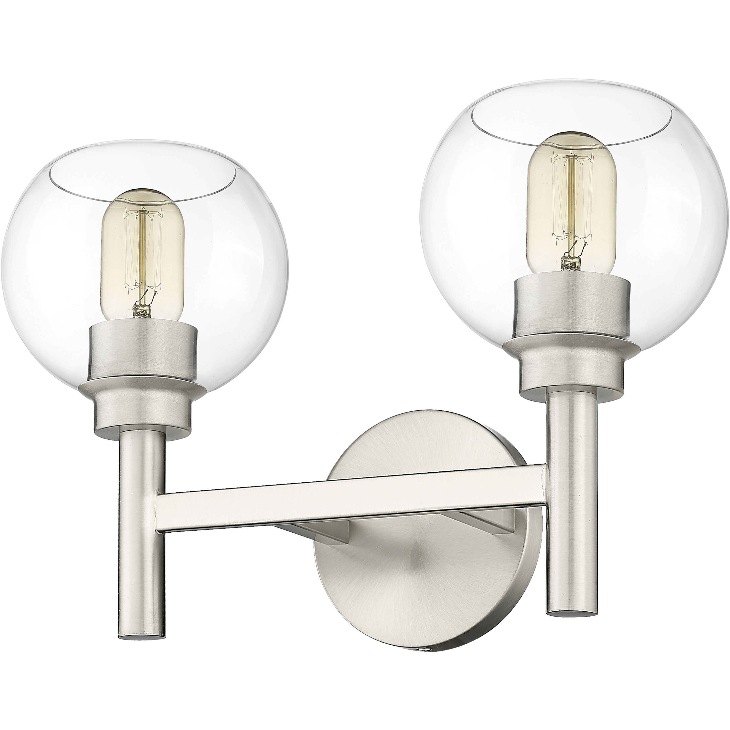 Sutton 2 Light 15.75 inch Brushed Nickel Vanity Wall Light
