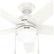 Bardot 44 inch Fresh White with Fresh White/Light Oak Blades Ceiling Fan