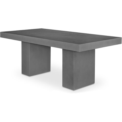 Antonius 79 X 39 inch Grey Outdoor Dining Table