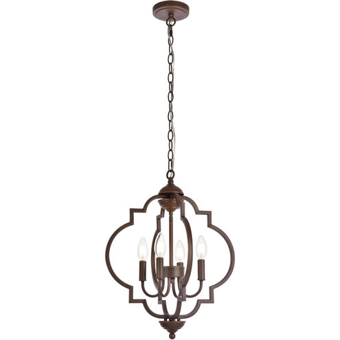 Sandara 4 Light 16 inch Weathered Oak Pendant Ceiling Light