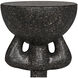 African 26 X 14 inch Black Fiber Cement Side Table