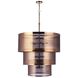 Mesh 12 Light 36 inch Satin Brass Pendant Ceiling Light