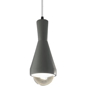 Radiance Collection LED 5 inch Pewter Green with Brushed Nickel Pendant Ceiling Light