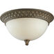 Savannah 3 Light 17 inch Burnished Chestnut Close-to-Ceiling Ceiling Light