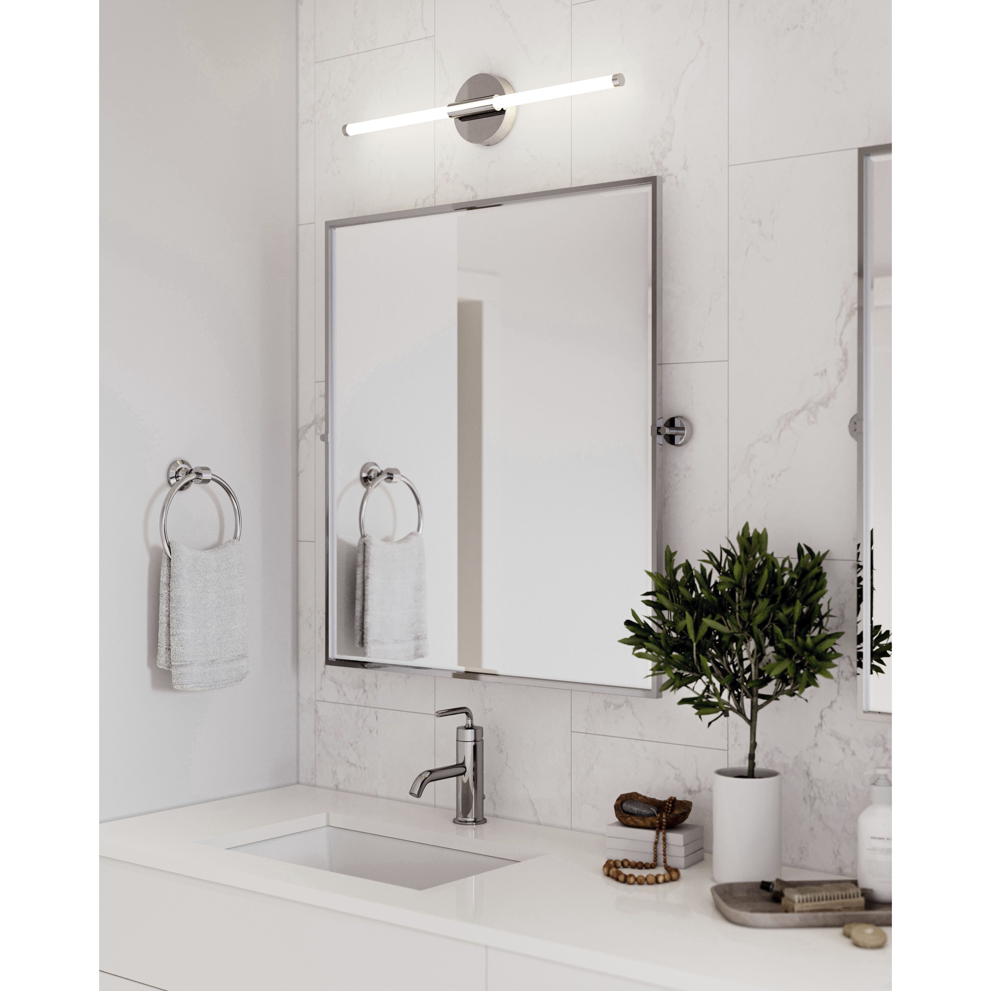 48 inch vanity light chrome hot sale