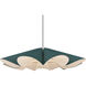 Delfina 1 Light 39.4 inch Black Pendant Ceiling Light in Light Petrol, 40 in, Acoustic WEP Collection