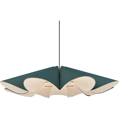 Delfina 1 Light 39.4 inch Black Pendant Ceiling Light in Light Petrol, 40 in, Acoustic WEP Collection