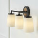 Jonah 3 Light 23.5 inch Light Wood and Matte Black Vanity Light Wall Light