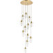 Hana 12 Light 22 inch Gold Pendant Ceiling Light