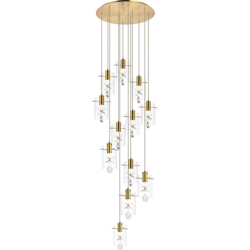 Hana 12 Light 22 inch Gold Pendant Ceiling Light
