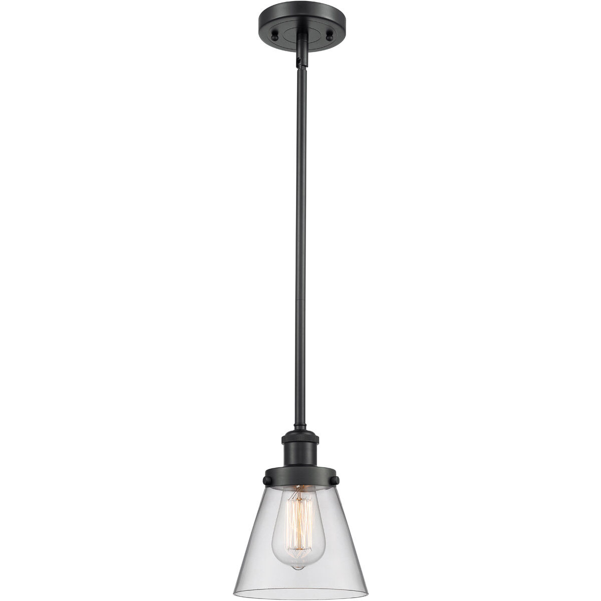 Innovations Lighting 916 1S BK G62 Ballston Small Cone 1 Light 6 inch Matte Black Pendant Ceiling Light in Clear Glass Ballston