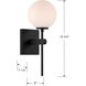 Coretta 1 Light 6 inch Matte Black Indoor Wall Sconce Wall Light