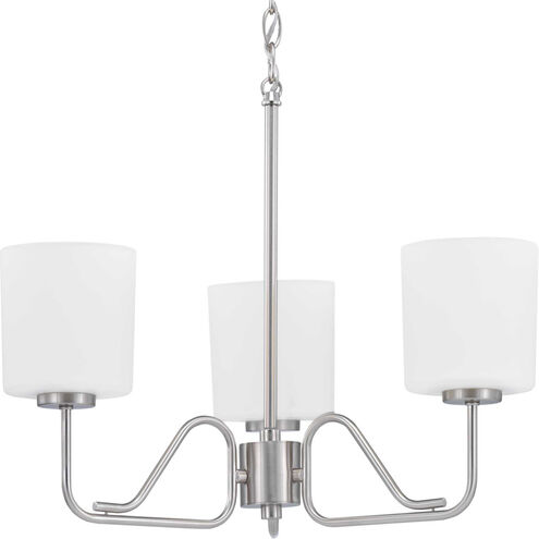 Tobin 3 Light 22.38 inch Brushed Nickel Chandelier Ceiling Light