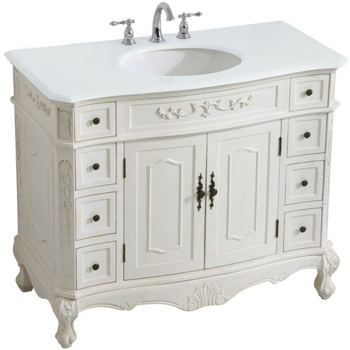 Danville 42 X 21 X 36 inch Antique White Vanity Sink Set