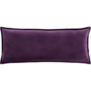 Cotton Velvet 30 X 12 inch Dark Purple Pillow Kit, Lumbar